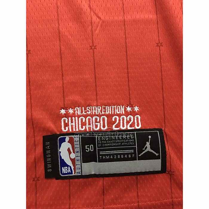 Camiseta All Star 2020 Los Angeles Lakers Kobe Bryant NO 24 Rojo